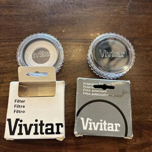 Vintage Vivitar 49mm Polarizing Filter Skylight(1A) 49mm Filters Set of Two EUC